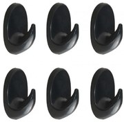 Háčik plastový čierna PG.WHI 6 OVL-BLK