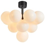 Markslöjd 107913 - Prisadený luster MERLOT 13xG9/20W/230V priemer 56 cm biela/čierna