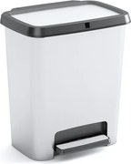 Curver Odpadkový kôš Compatta Style Steel rec. 12+12L, strieborný