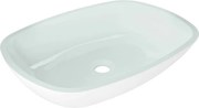 Mexen Araks sklenené umývadlo na dosku 54 x 39 cm, biele - 24155430