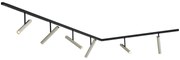 Moderný koľajnicový systém čierny so 6 béžovými reflektormi 1-fázový - Slimline Avery