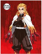 Fleecová deka Demon Slayer - Zabijak démonov - motív Kyojuro Rengoku - 130 x 170 cm