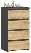 Komoda CL4 40 cm grafitově šedá/dub artisan