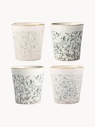 Ručne vyrobené hrnčeky's reaktívnou glazúrou 70's, 4 ks