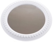 Plastové nástenné zrkadlo Montielo biele, priemer50 cm