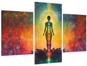 Obraz - Žena a čakry (90x60 cm)
