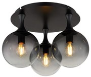 Globo 15885-3D - Prisadený luster DALTON 3xE27/10W/230V pr. 46 cm čierna