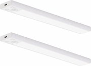 SADA 2x nabíjateľné LED osvetlenie nábytku so senzorom VIRO LED/1,2W/800 mAh 30cm CCT biela
