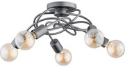Prisadený luster MAXIS 5xE27/15W/230V šedá