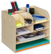 Organizér na stôl s úložnými priehradkami RD42746, béžová