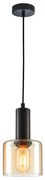 Italux PND-65342-1-BK+AMB - Luster na lanku SANTIA 1xE27/40W/230V IT0455