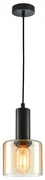 Italux PND-65342-1-BK+AMB - Luster na lanku SANTIA 1xE27/40W/230V IT0455