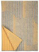 Vlnená deka Aurora 130x180, sivo-oranžová prírodne farbená / Finnsheep