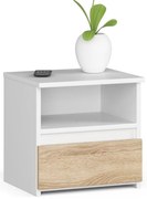 Nočný stolík CL1 biely / dub sonoma