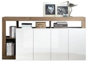 Komoda LENOR biela/dub