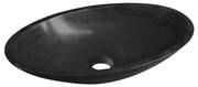 Sapho - Umývadlo na dosku BLOK 60x35 cm marquin/matná čierna