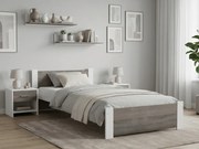 Posteľ IKAROS 90 x 200 cm, biela/dub hľuzovka Rošt: S lamelovým roštom, Matrac: Bez matraca