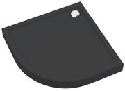 Vanička polokrúhla Black Mat 80x80x12 R55 Espera Plus AQM4633CMG