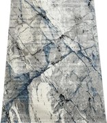 Koberec Pera 3304 BLUE – modrý so sivým abstraktným vzorom Rozmer: 240x330 cm