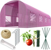 Fóliový tunel, záhradný skleník 2,5 x 4 m (10m2) ružový Plonos 4979-B