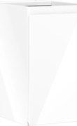 Mexen Orio, kúpeľňová skrinka 30 cm, 1 dvierka, biela lesklá, 91A11-03047-1-BF00