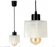 BERGE LED stropná lampa - 1xE27 - KOCKA BIELA