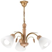 Lamkur Luster na reťazi TULIPAN 3xE27/60W/230V dub LA41124