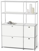 Kovová skrinka »CN3« so 4 výklopnými priečinkami, biela