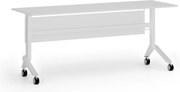 Mobilný stôl PRIMO MOVE, 180x60 cm, biela podnož, biela