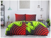 Bavlnené obliečky FLOERIC červeno-zelené Rozmer obliečky: 70 x 90 cm | 140 x 200 cm