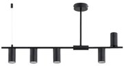 Luster na tyči URANOS 5xGU10/10W/230V čierny
