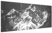 Obraz - Ilustrácie hôr (120x50 cm)