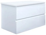 Kúpeľňová skrinka s krycou doskou SAT B-Way 79x50x45 cm biela lesk BWAY280WDESK