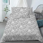 ECOMATRACE Bavlnené posteľné obliečky Šedý orient