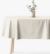 Goldea oválny obrus 100% bavlnené plátno - prírodný režný 120 x 160 cm