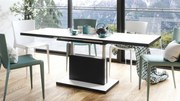 ASTON bielo-čierny, rozkladací, zdvíhací, konferenčný stolík