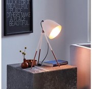 Eglo 49727 - Stolná lampa CHESTER 1xE27/60W/230V biela/medená