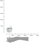 Porcelánový mažiar White, 10x6 cm