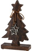 Vianočný stromček Stars z mangového dreva, 18 x 30 x 6 cm