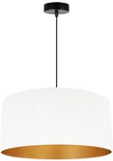 Závesné svietidlo Mediolan, 1x biele/zlaté textilné tienidlo, (výber z 2 farieb konštrukcie), (fi 44cm)