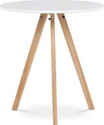 Jedálenský stôl DT-320 biely / naturálny