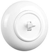 Elhard Vypínač Retro Klasik schodiskový č.6, biely - kompletný KL5206W