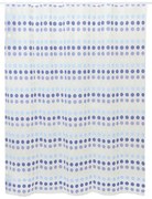 BISK Erga Peva, sprchový záves s háčikmi (12ks) 200x180 cm, modrá vzor Punti, ERG-08092