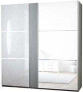 Skriňa Tunis 200 cm biela/fialová  Led