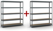 Policový regál 1+1 ZADARMO, 1786x1600x400 mm, nosnosť 350kg
