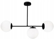 Stropné svietidlo Florence, 3x biele sklenené tienidlo, (výber zo 4 farieb uchytenia)