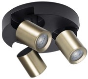 Kanlux 38963 - Bodové svietidlo LAURIN 3xGU10/10W/230V mosadz/čierna
