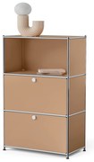 Kovová komoda »CN3« s 2 výklopnými priečinkami, karamelová