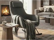 Hojdacie kreslo Galileo, stredne šedá tkanina%