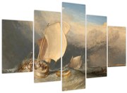 Obraz - William Turner, Fishing Boats with Hucksters Bargaining for Fish, reprodukcia (150x105 cm)